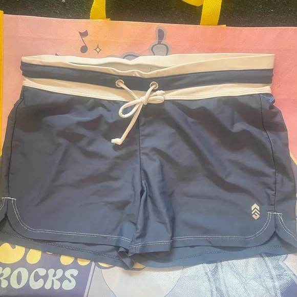 Free Country Navy and White Athletic Shorts - Picture 1 of 4